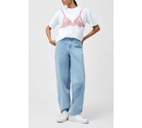 French Connection Graphic Lace Bra Tee Linen White/pink Taglia: XL | Maglie Sportivi Outlet | Donna | Bianco