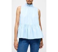 French Connection High Neck Sleeveless Poplin Top Cashmere Blue Taglia: 16 | Canottiere Outlet | Donna | Blu