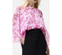 French Connection Isla Hallie Crinkle Tie Nk Top Violet Pink Multi Taglia: M | Magliette intime Outlet | Donna | Rosa