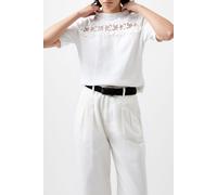 French Connection Jilly Cobalo Lace Ss Top Linen White Taglia: XL | Cappotti Outlet | Donna | Bianco