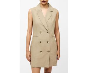 French Connection Linen Sleveless Blazer Dress Tan Taglia: 14 | Abiti Mini Outlet | Donna | Bianco