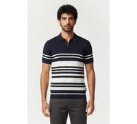 French Connection Lux Stripe Polo Short Sleeve Marine/ecru Taglia: XL | Polo Outlet | Uomo