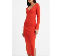 French Connection Mari Knit Dress Mandarin Red Multi Taglia: XL | Abiti Midi Outlet | Donna | Rosso