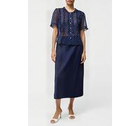 French Connection Polka Dot Short Sleeve Ruffle Top Sz18 Midnight/summer Taglia: 6 | Magliette intime Outlet | Donna