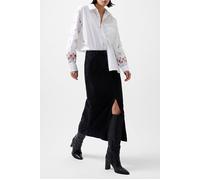 French Connection Rhodes Embroidered Shirt Shirt Linen White Taglia: M | Camicie Abbottonate Outlet | Donna | Bianco