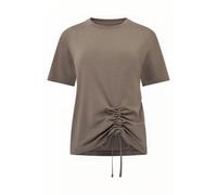 French Connection - Rallie - T-shirt arricciata in cotone kaki-Verde XS