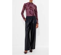 French Connection Tasher Wide Leg Pu Trouser Black Taglia: M | Pantaloni di pelle Outlet | Donna | Nero