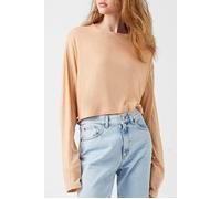 French Connection Tassa Linen Jersey L/s Top Brown Taglia: XL | Maglie a manica lunga Outlet | Donna | Bianco