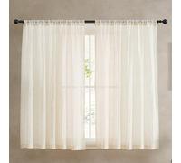 French Connection Tenda per finestra, set di 2 pannelli, semitrasparente, decorazione moderna per la casa, per soggiorno, sala da pranzo, camera da letto, dormitorio, misure 127 x 160 cm, colore