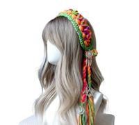 French Country Cottagecore - Bandana lavorata a maglia, stile hippie, da donna, accessorio per capelli da viaggio in spiaggia