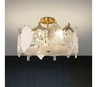 French Crystal Leaf Light Luxury Chandelier Dining Room Modern Living Room Main Duplex Villa Master Bedroom Simple Headlight