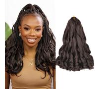 French Curl Braiding Hair 14 Inch 2 Packs Pre Stretched Braiding Hair Extensions French Braids Spiral Braiding Crochet Hair for Black Women (4#, 14 Inch Pack of 2))