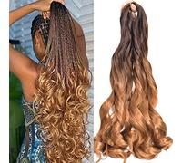 French curly braiding hair 24 inch Loose Wavy 8 Pack Bouncy Braiding Hair extensions 75g/Pack French Curly Synthetic Hair Extensions