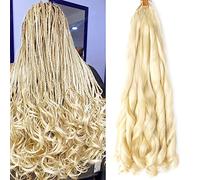 French Curly - Capelli intrecciati ondulati per donne nere, 55,9 cm, 8 confezioni