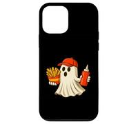 French Fries Halloween Ghost Foodie Halloween Delivery Man Custodia per iPhone 12 mini