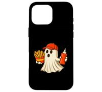 French Fries Halloween Ghost Foodie Halloween Delivery Man Custodia per iPhone 16 Pro Max