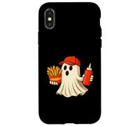 French Fries Halloween Ghost Foodie Halloween Delivery Man Custodia per iPhone X/XS