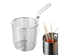 French Fry Basket - 6 Pack Tabletop Presentation Server, Stainless Steel Chip Drainer, Mini Gastropub Serving Pouch, Professional Diner Side Dish Holder, Rust Resistant Wire Mesh | for Onion Rings