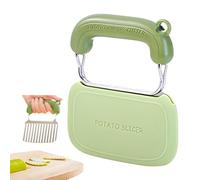 French Fry Cutter | Wellenmesser mit Schutzhülle | Kartoffel gewellte Klinge Chip Crinkle Cut Slicer | Gurkenwellenteiler, Kartoffelseife Schneidwerkzeug für Frauen Männer