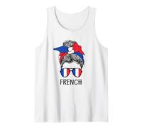 French Girl French Heritage France Flag Canotta