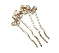 French Hair Pin | 4 Rami Strass per bastone,Barrette a U | per Matrimonio Serata Evento Sociale Laurea