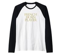 French Horn Player Wind Brass Music Instrument - French Horn Maglia con Maniche Raglan