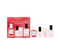 French Manicure Kit di Manucurist - Active™ Glow Raspberry, Smalto Unghie Green™ Crème, Mani Stamper, Top Coat Effetto Gel Green™ - Kit French Unghie