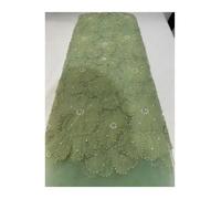 French Mesh Lace Beads Fabric White Tulle Wedding Party Dresses For Women(LX6205,4 Yard)