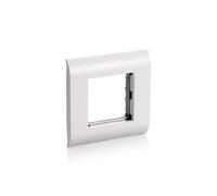 French Modular Abdeckrahmen mit Fenster (45x45mm), Reinweiß