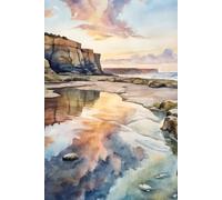 French Normandy Watercolor Scenes: Travel Art & Landscapes