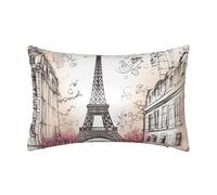 French Paris Tour Eiffel Tower Federe De Cuscini Morbida Fodere Cuscini Traspirante Fodera per Cuscino Decorativi per Decorazione Casa Interni 40X60Cm