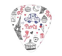 French Paris Tour Eiffel Tower - Set di 12 pagaie per chitarra, yukri, 3 spessori