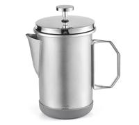 French Press Coffee Maker inossidabile in acciaio inossidabile 1L Hand Piegable Hands Paeping French Press Pot ideale per la birra casa e le avventure all'aperto (Argento)