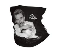 French Rock Legend Johnny Hallyday Bandana scaldacollo per escursionismo caccia uomo donna sciarpa avvolgente passamontagna scalda