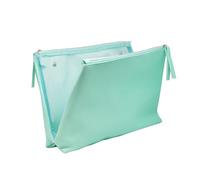 French Tendance Astuccio verde doppio scomparto blu turchese