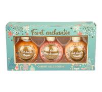 French Tendance - Trio Gel Doccia Foresta Incantata 100 ml - Argan, Fiore di ciliegio, Vaniglia - Kit Cura per il corpo, Cocooning, Bagno - Cofanetto regalo donna Bellezza Benessere - Formato Viaggio