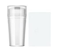 French Tip Nail Stamp, Soft Silicone Nail Stamper Heads Scrapers 2.4inch, Manicure Decoration Art Printing Accessories for Travel, Vacation, Salon & Outdoor/Indoor Use, Time-Saving