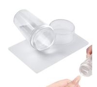French Tip Nail Stamper, Gel Nail Polish Tamper, 2.48x1.22 Inches Manicure Accessory, Ergonomic Handle, Finger Printing Tool for Home, Salon, Indoor, Outdoor Use
