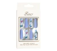 French Tip Press Nails, French Press Nails Long | Unghie finte extra lunghe con gel adesivo, unghie artificiali riutilizzabili per incollare le unghie per il matrimonio