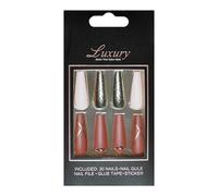 French Tip Press On Nails, French Press On Nails Long, Ballett Bara Full Cover Finte Nails, Chiodi acrilici riutilizzabili per incollare le unghie per matrimonio