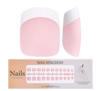 French Tips Gel x Nail Tips, 240 pezzi Unghie finte pre-applicate con primer e base coat, 15 misure Unghie finte in gel morbido for estensione unghie fai da te(Matte White-Pink XS Square)
