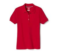 French Toast Polo da Bambina a Maniche Corte, con Colletto con smerlo, Rosso, 4