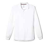 French Toast Polo da Bambino Unisex, in piqué, a Maniche Lunghe, Bianco, 14