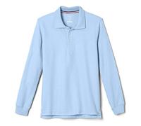 French Toast Polo da Bambino Unisex, in piqué, a Maniche Lunghe, Blu, 14
