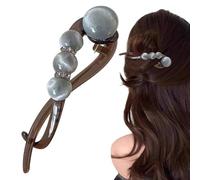French Twist Hair Barrette - Non Slip Women's Pearl Twisted Hair Clip