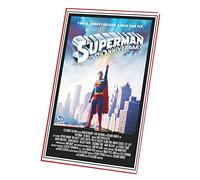 French Unicorn Quadro da parete con stampa su tela, vecchio poster inglese di film Superman 35th Anniversary Retro Poster cinema vintage (60 cm x 94 cm)