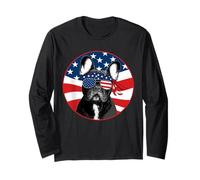 Frenchie 4 luglio Cane francese bandiera USA Dov'è la zampa Maglia a Manica