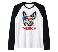 Frenchie 4 luglio Cane francese bandiera USA Dov'è la zampa Maglia con Maniche Raglan