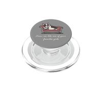 Frenchie Bulldog Disegna come una ragazza francese, cane divertente PopSockets PopGrip per MagSafe