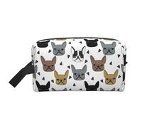 Frenchie Bulldog francese carino Bulldog francese Razza di cane, Borsa per il trucco Borsa per cosmetici Borsa da viaggio portatile da viaggio Borsa per trucco Organizer